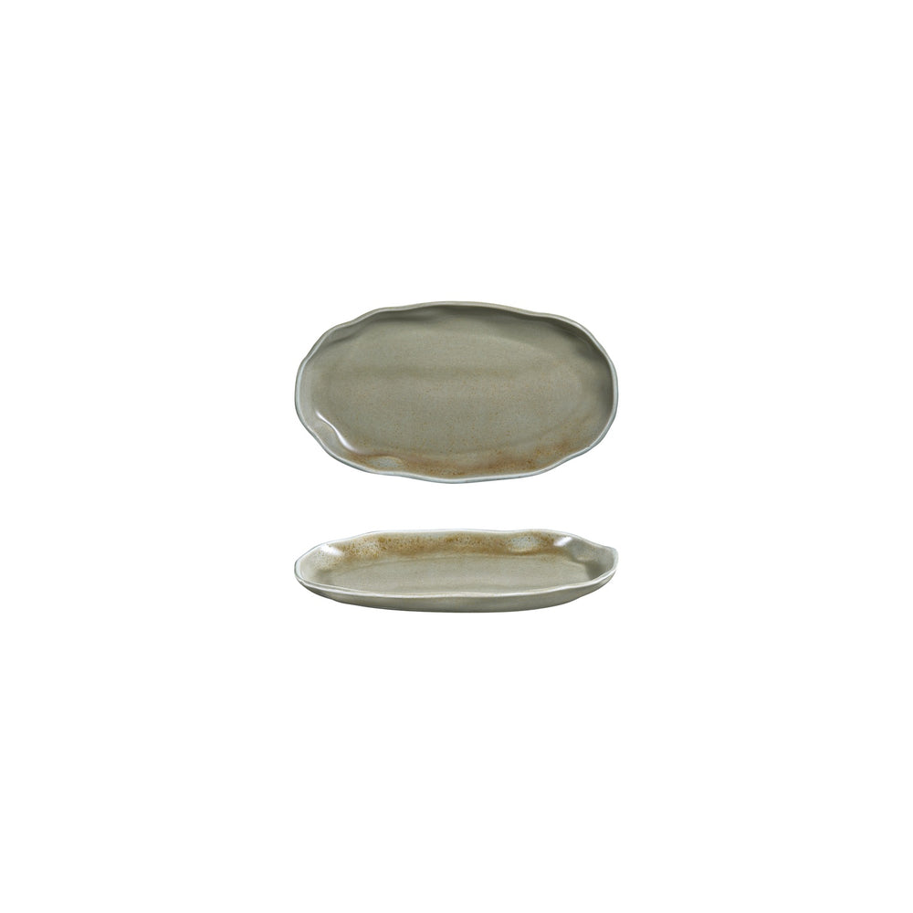 Moss 7.5" x 4.25" Organic Green Vitrified Plate