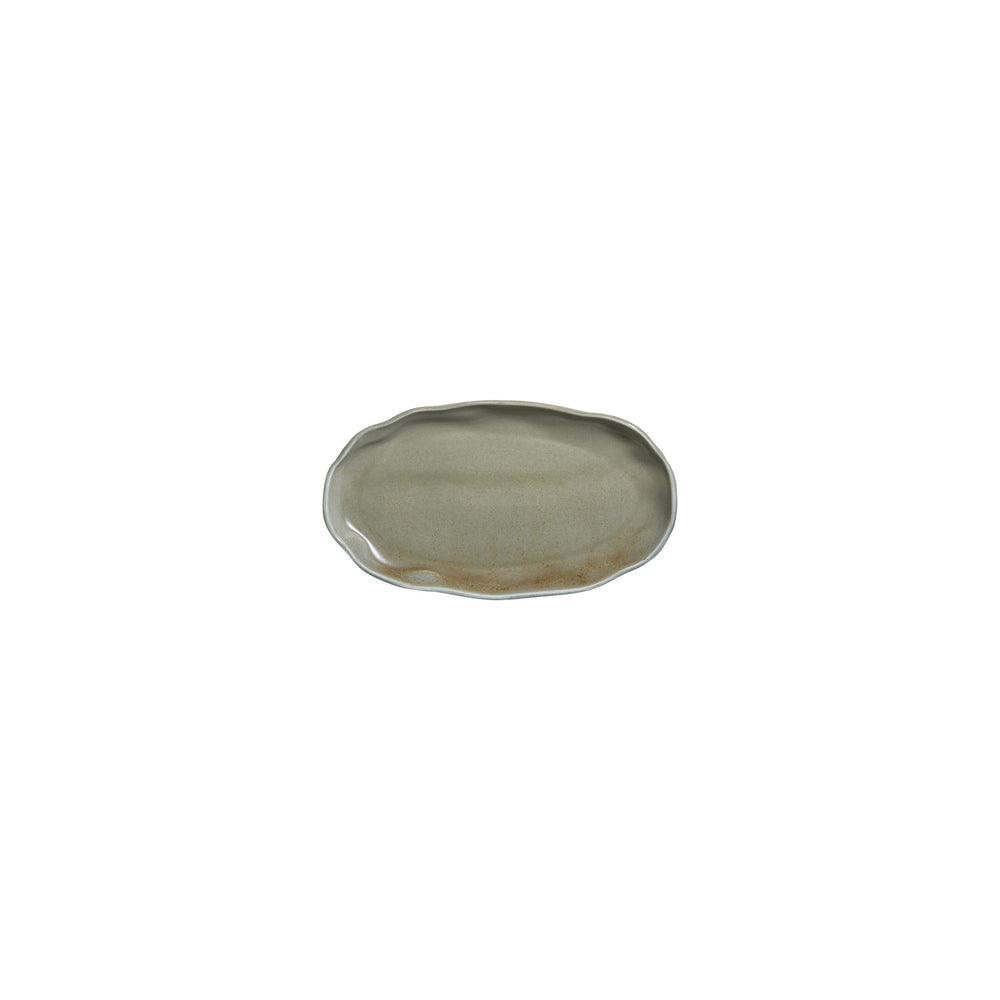 Moss 7.5" x 4.25" Organic Green Vitrified Plate
