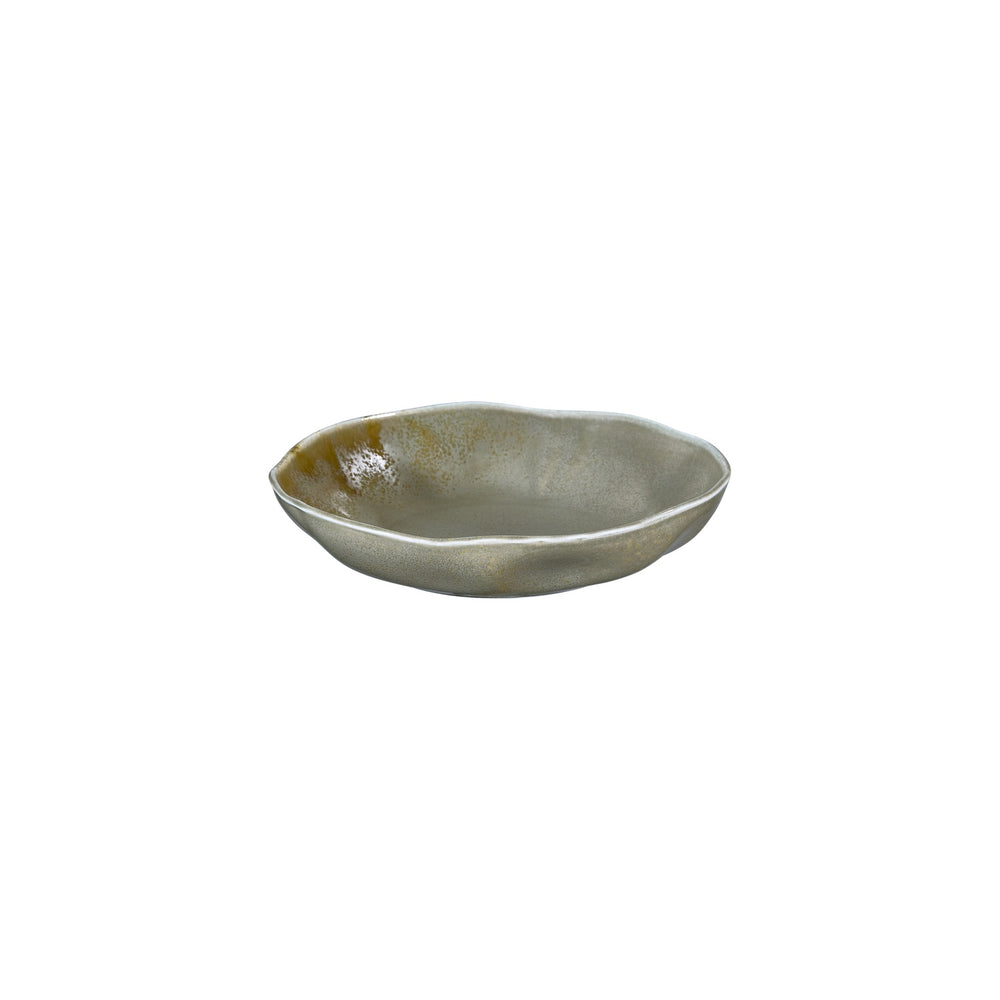 Moss 9.75" x 9.75" x h:0" 42 oz. Organic Green Vitrified Deep Plate