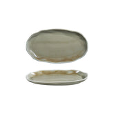 Moss 11.5" x 6.5" Organic Green Vitrified Plate