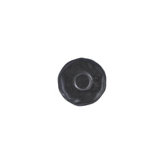 Amorf Notte 6.25" x 6.25" x h:0" Organic Black Vitrified Saucer