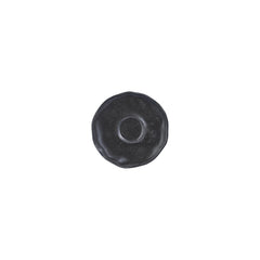 Amorf Notte 6.25" x 6.25" x h:0" Organic Black Vitrified Saucer