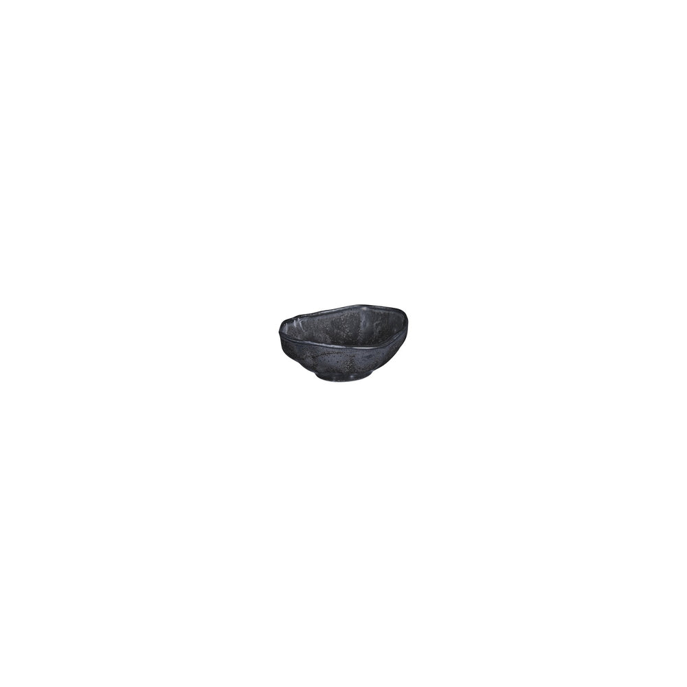 Amorf Notte 4" x 3.5" x h:0" 4 oz. Organic Black Vitrified Bowl
