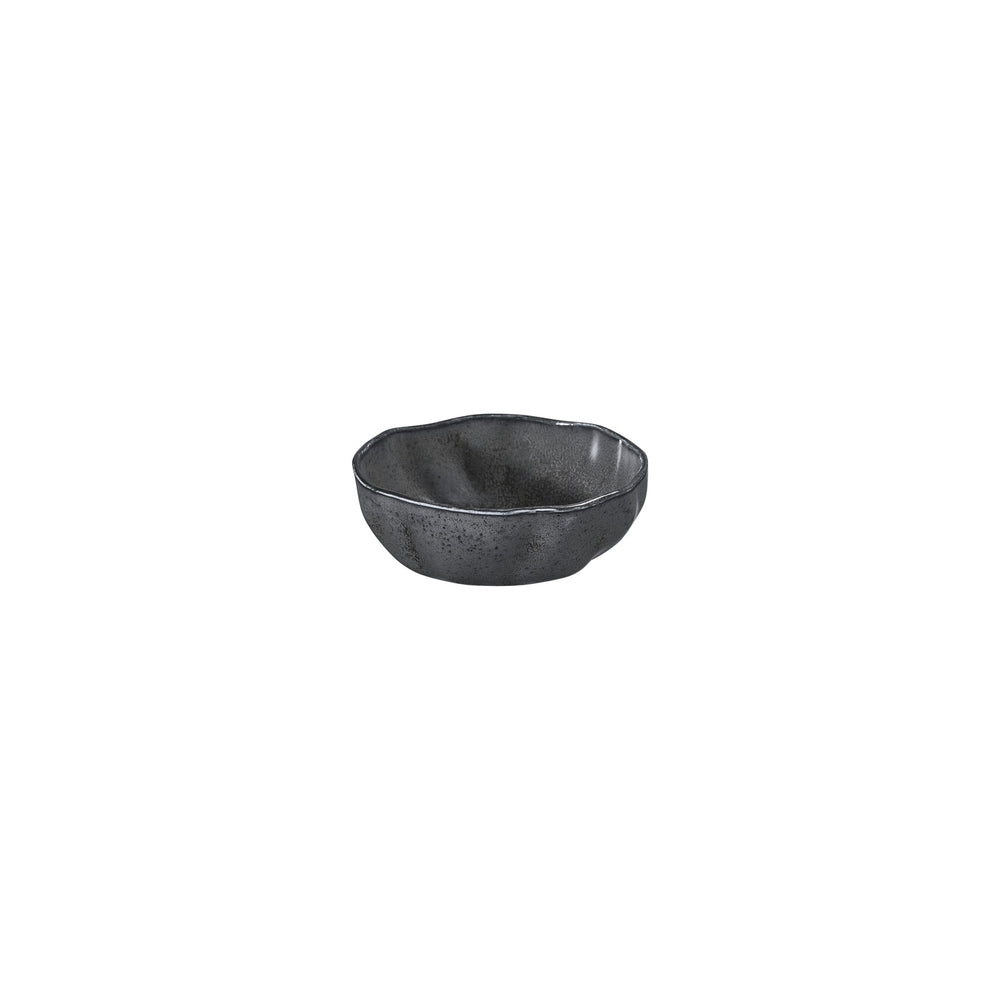 Amorf Notte 6.25" x 6.25" x h:0" 20 oz. Organic Black Vitrified Bowl