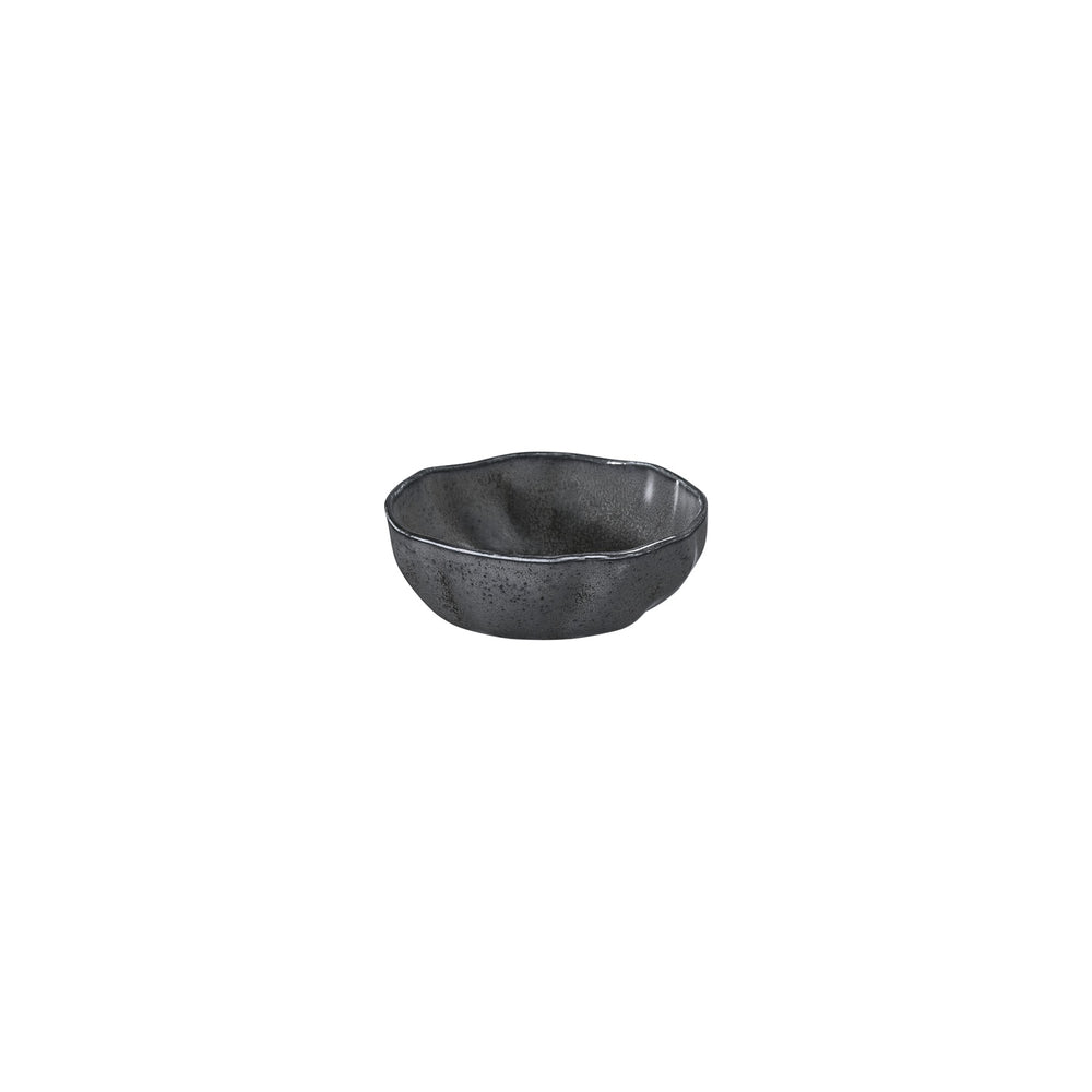 Amorf Notte 6.25" x 6.25" x h:0" 20 oz. Organic Black Vitrified Bowl