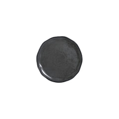 Amorf Notte 8.25" x 8.25" Organic Black Vitrified Plate