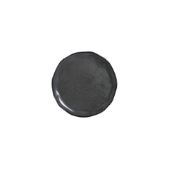 Amorf Notte 8.25" x 8.25" Organic Black Vitrified Plate