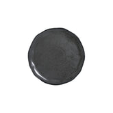 Amorf Notte 10.75" x 10.75" Organic Black Vitrified Plate