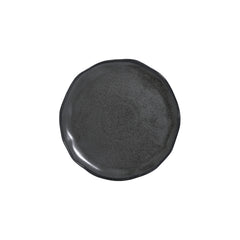 Amorf Notte 10.75" x 10.75" Organic Black Vitrified Plate