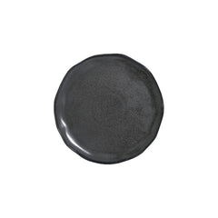 Amorf Notte 10.75" x 10.75" Organic Black Vitrified Plate