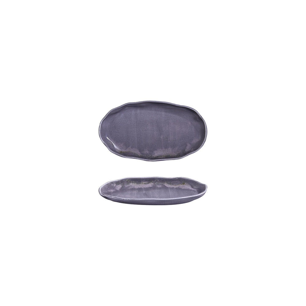 Viola 7.5" x 4.25" Organic Purple Vitrified Plate