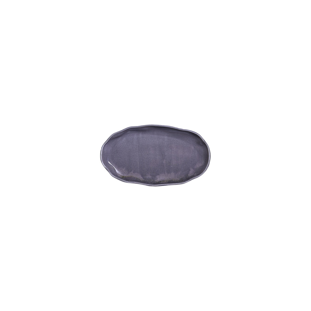 Viola 7.5" x 4.25" Organic Purple Vitrified Plate