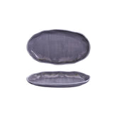 Viola 11.5" x 6.5" Organic Purple Vitrified Plate