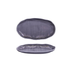 Viola 11.5" x 6.5" Organic Purple Vitrified Plate
