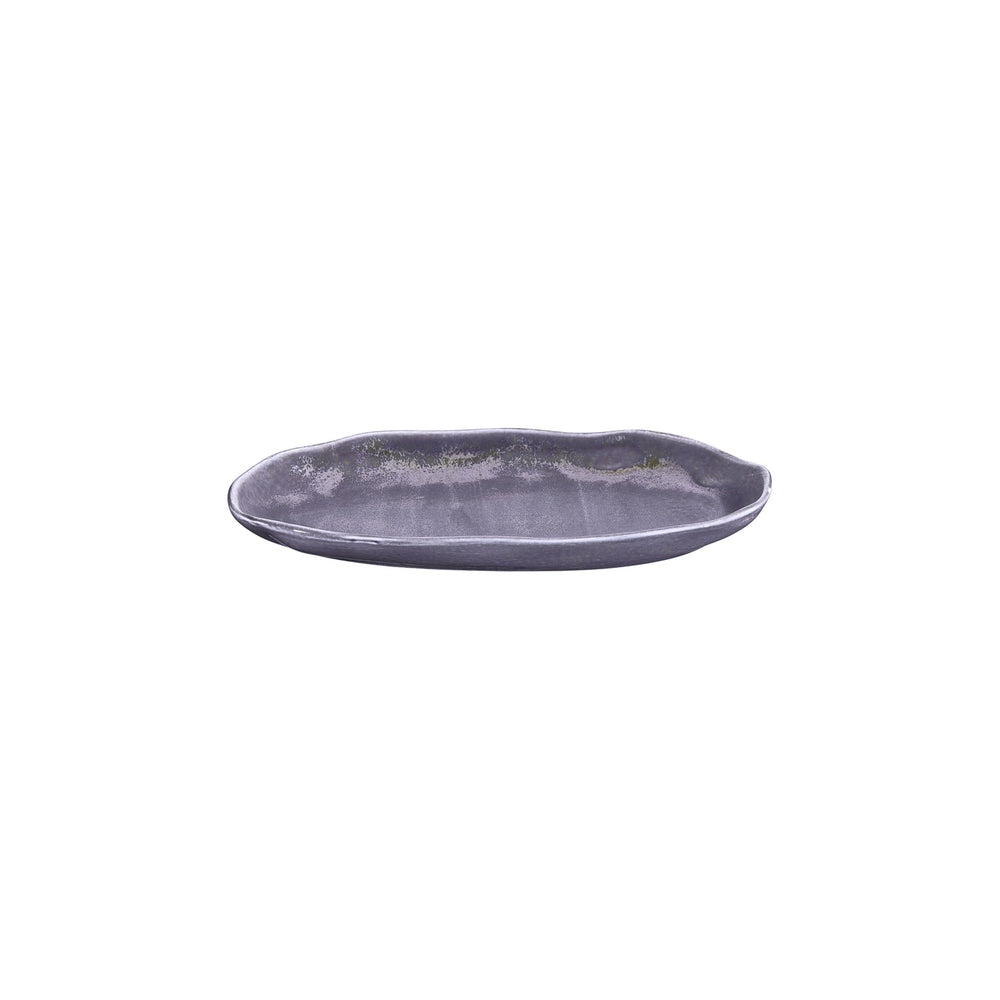 Viola 11.5" x 6.5" Organic Purple Vitrified Plate