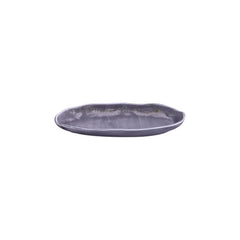 Viola 11.5" x 6.5" Organic Purple Vitrified Plate