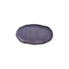 Viola 11.5" x 6.5" Organic Purple Vitrified Plate