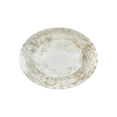Antico 14.25" x 11" x h:1.25" Oval Brown Vitrified Platter