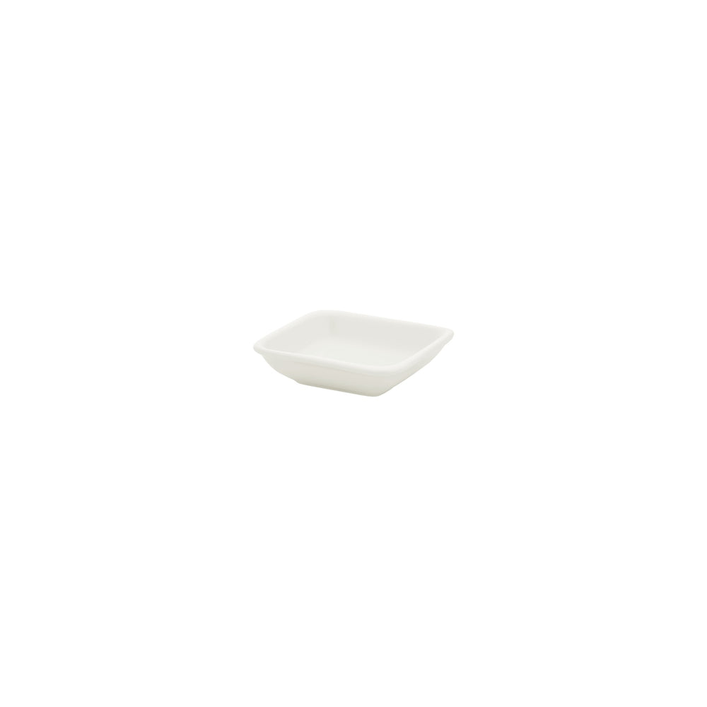 Gourmet 4.25" x 4" x h:0" Square Warm White Vitrified Bowl
