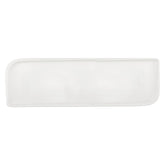Gourmet 19.75" x 6.25" x h:0" Rectangular Warm White Vitrified Platter