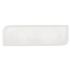Gourmet 19.75" x 6.25" x h:0" Rectangular Warm White Vitrified Platter