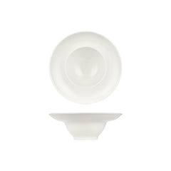Gourmet dia.9" h:0" 15 oz. Round Warm White Vitrified Deep Plate