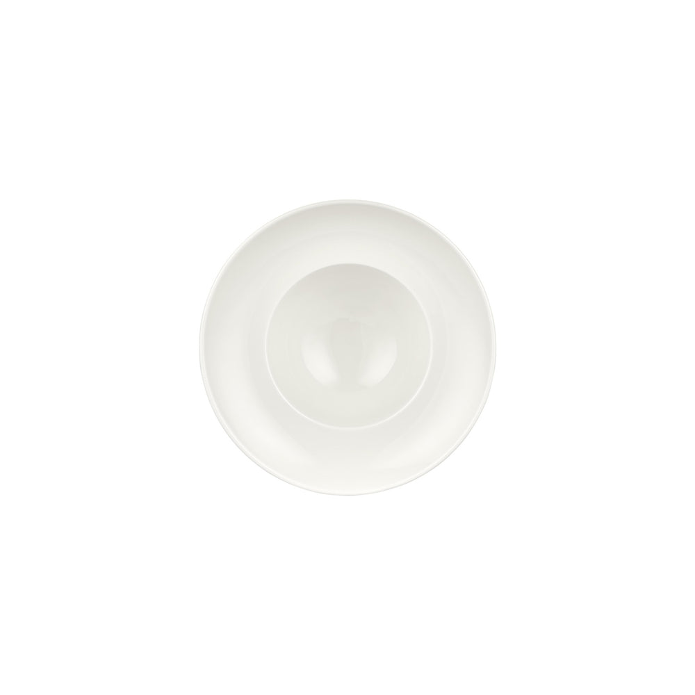 Gourmet dia.9" h:0" 15 oz. Round Warm White Vitrified Deep Plate