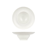 Gourmet dia.10.25" h:0" 22 oz. Round Warm White Vitrified Deep Plate