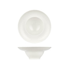 Gourmet dia.10.25" h:0" 22 oz. Round Warm White Vitrified Deep Plate