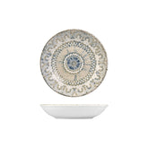 Azora dia.9.75" h:2" 44 oz. Round Decorated Vitrified Deep Plate