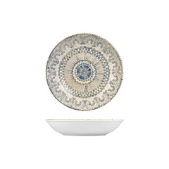 Azora dia.9.75" h:2" 44 oz. Round Decorated Vitrified Deep Plate