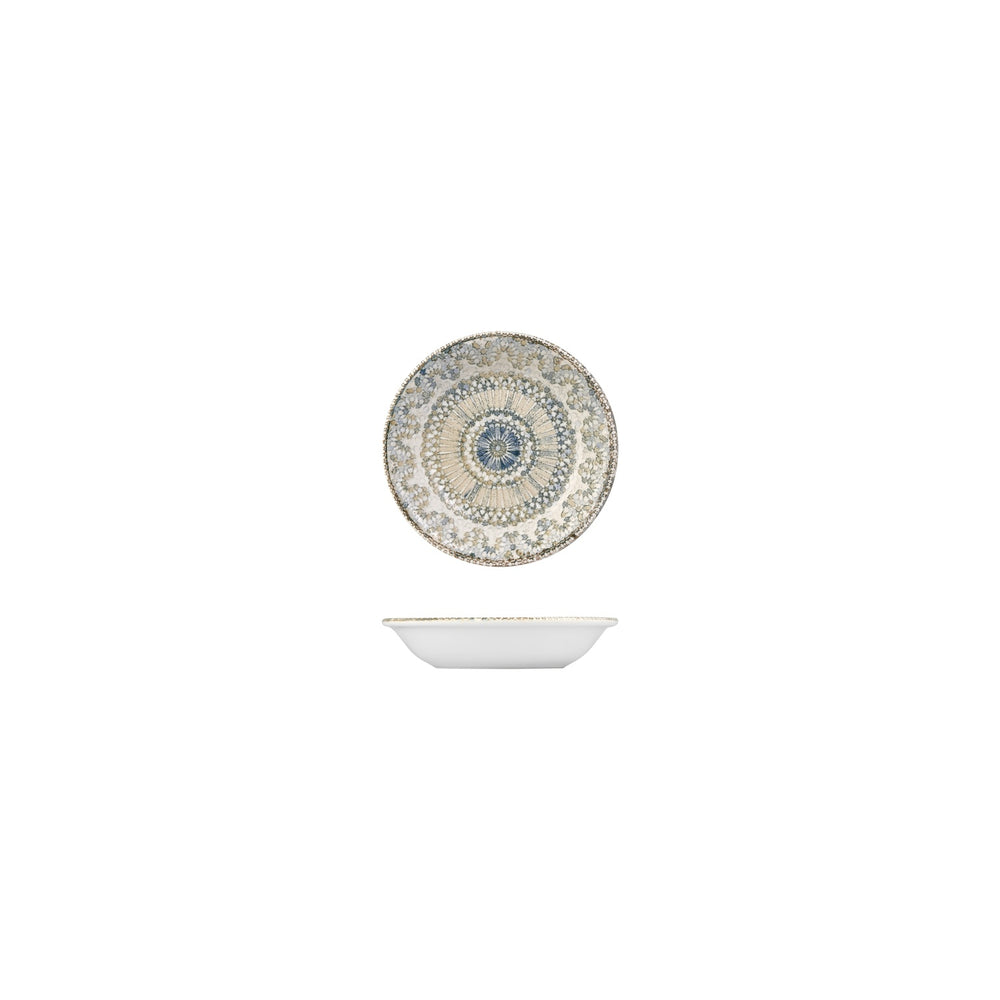 Azora dia.5" h:0" 5 oz. Round Decorated Vitrified Deep Plate