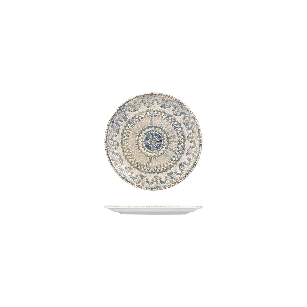 Azora dia.6.75" Round Decorated Vitrified Plate