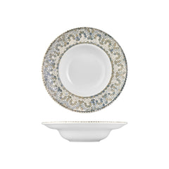 Azora dia.10.75" h:0" 17 oz. Round Decorated Vitrified Deep Plate
