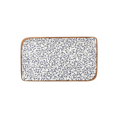 Edera 13.75" x 8.25" x h:0" Rectangular Blue Vitrified Platter