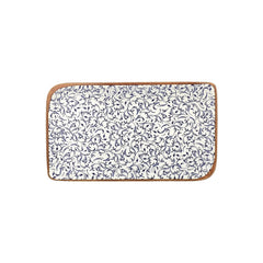 Edera 13.75" x 8.25" x h:0" Rectangular Blue Vitrified Platter