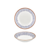 Edera dia.9" h:0" 34 oz. Round Blue Vitrified Deep Plate