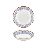 Edera dia.9.75" h:0" 44 oz. Round Blue Vitrified Deep Plate