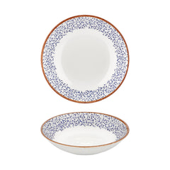 Edera dia.11" h:0" 57 oz. Round Blue Vitrified Deep Plate