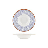 Edera dia.9.75" h:0" 14 oz. Round Blue Vitrified Deep Plate