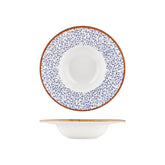 Edera dia.11" h:0" 16 oz. Round Blue Vitrified Deep Plate