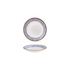 Edera dia.4.25" h:1" 3 oz. Round Blue Vitrified Deep Plate