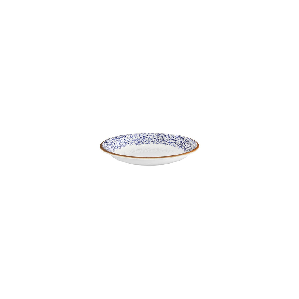 Edera dia.4.25" h:1" 3 oz. Round Blue Vitrified Deep Plate