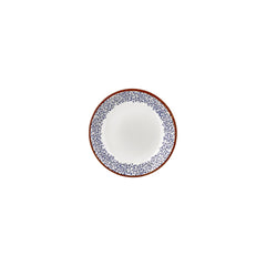 Edera dia.4.25" h:1" 3 oz. Round Blue Vitrified Deep Plate