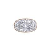 Edera 9.5" x 5.75" x h:0" Oval Blue Vitrified Platter