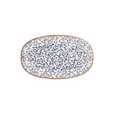 Edera 13.5" x 8" x h:0" Oval Blue Vitrified Platter