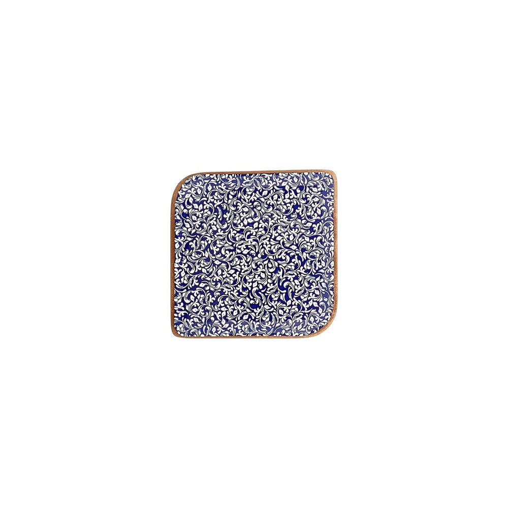Edera Cobalt 6" x 6" Square Blue Vitrified Plate