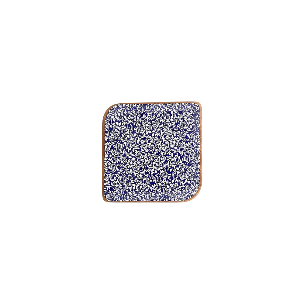 Edera Cobalt 6" x 6" Square Blue Vitrified Plate