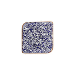 Edera Cobalt 8.75" x 8.75" Square Blue Vitrified Plate