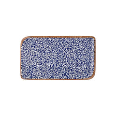 Edera Cobalt 13.75" x 8.25" x h:0" Rectangular Blue Vitrified Platter